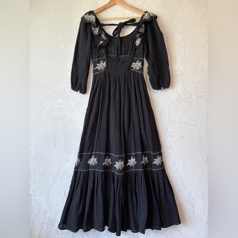 Free People black Lovers Lane Maxi Dress XS - Picture 11 of 15